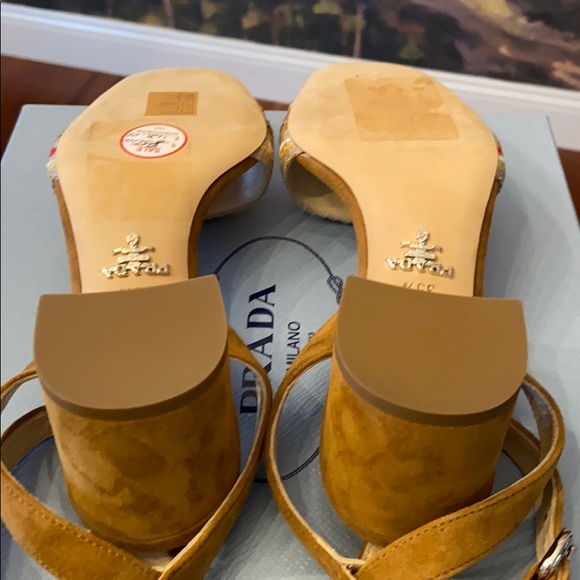 BNWT Authentic Prada Embellished Strap Heel Sandal - Picture 9 of 16